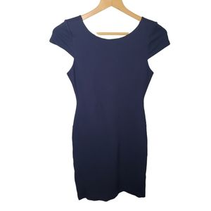 Alice + Olivia Navy Bodycon Open Back Dress Size 0